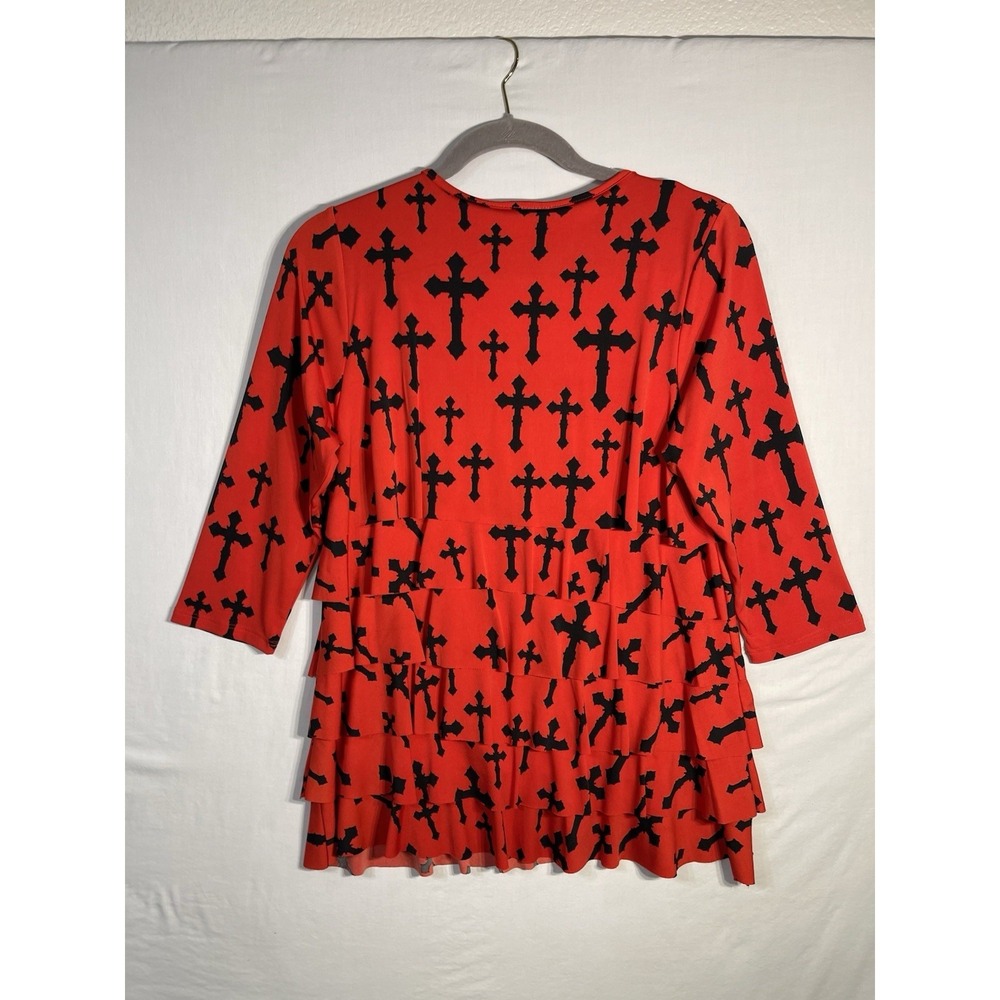 Pretty‎ Angel Silk Blend Lace Vest Black/Reina Cascading Top S~L Red Whimsy Goth - Picture 6 of 8